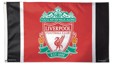 Liverpool FC Team Crest Logo Official EPL Soccer DELUXE 3'x5' Team Flag - Wincraft Inc.