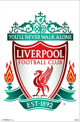 Liverpool Football Club Official Club Crest EPL Soccer Team Logo Poster - Trends International