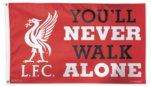 Liverpool FC Team Motto and Logo Official EPL Soccer DELUXE 3'x5' Team Flag - Wincraft Inc.