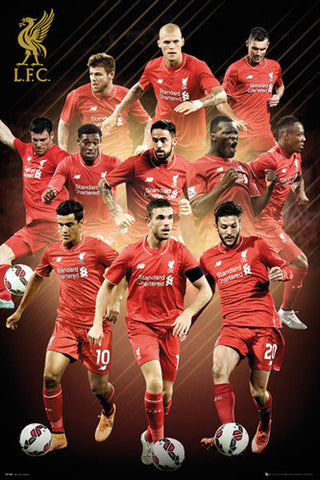 Liverpool FC "Superstars" (11 Players In Action) Official EPL Soccer Poster - GB Eye 2015/16