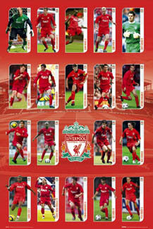 Liverpool FC "Super 19" Team Player Action Poster - GB Posters 2005