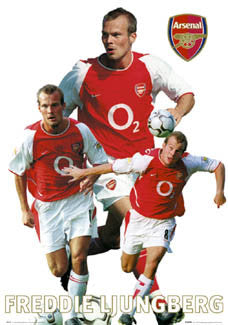 Freddie Ljungberg "Bright Star" Arsenal FC Poster - GB 2003