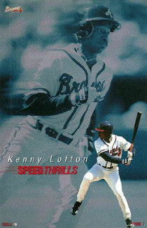 Kenny Lofton "Speed Thrills" Atlanta Braves MLB Action Poster - Costacos 1997