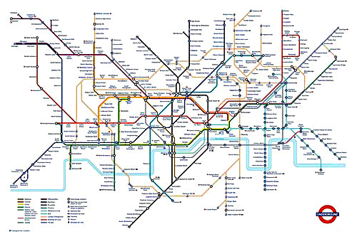 London Underground Transport Tube Train Map Poster - London Transport ...