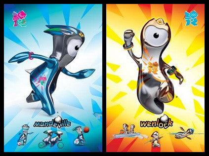 London 2012 Olympic Mascots Official Posters - Pyramid (UK)