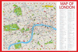 Illustrated Wall Map of London, England - GB Eye Ltd.