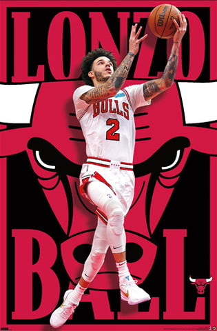 Lonzo Ball "Superstar" Chicago Bulls Official NBA Basketball Poster - Costacos 2022