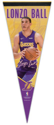 Lonzo Ball "Signature Series" Los Angeles Lakers Premium Felt Collector's PENNANT - Wincraft 2018