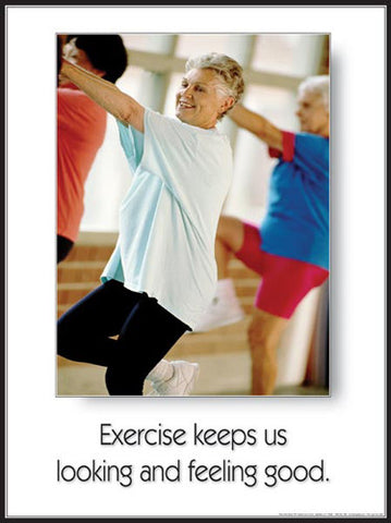 Seniors Fitness "Looking and Feeling Good" Motivational Poster - Fitnus