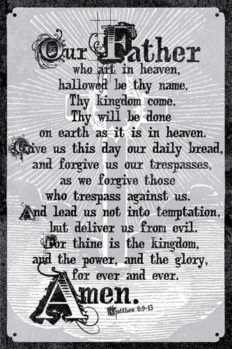 The Lord's Prayer Poster (Matthew 6:9-13) - Slingshot – Sports Poster ...