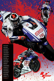 Jorge Lorenzo MotoGP "Super Action" Motorcycle Racing Poster - Pyramid 2009