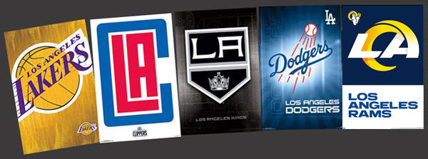 Los Angeles Sports Teams Poster, Los Angeles Dodgers, LA Kings LA