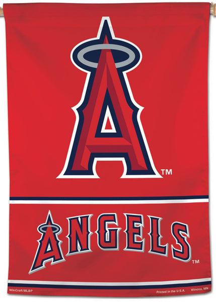 bike helmet witht the la angels team logo Los Angeles Angels Official MLB Team Logo Collection Premium 28x40 Wal – Sports Poster Warehouse