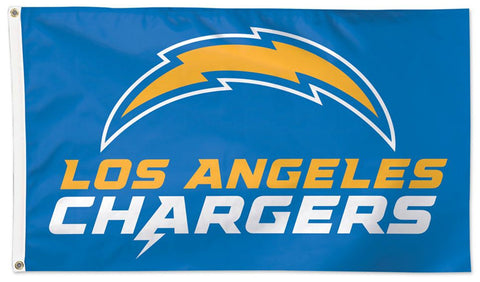 Los Angeles Chargers Logo-and-Wordmark Official NFL Football 3'x5' DELUXE Team Flag - Wincraft Inc.