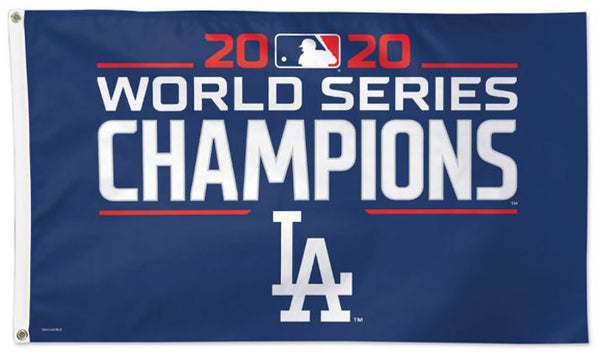Los Angeles Dodgers 2020 World Series Champions Official MLB Baseball DELUXE 3'x5' Team Flag - Wincraft Inc.