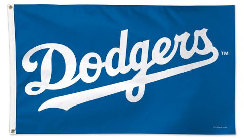 Los Angeles Dodgers "Wordmark" Official MLB Baseball Team DELUXE-EDITION 3'x5' Flag - Wincraft Inc.