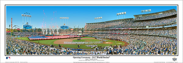 Los Angeles Dodgers "World Series Majesty 2017" Dodger Stadium Panoramic Poster Print - Everlasting Images