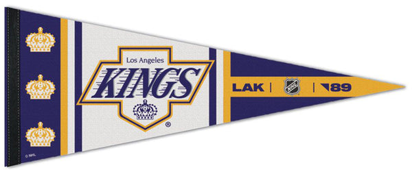 Los Angeles Kings "LAK '89" NHL Reverse-Retro-Style Premium Felt Collector's Pennant - Wincraft