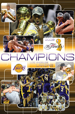 Los Angeles Lakers 2009 NBA Championship Celebration Commemorative Poster - Costacos Sports