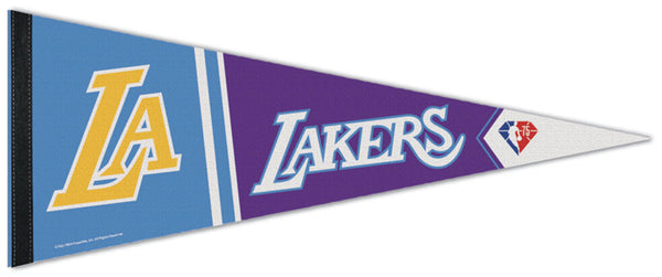  Los Angeles Lakers 17 Time Champions Pennant Flag