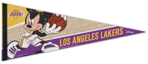 Los Angeles Lakers "Mickey Mouse Point Guard" Official Disney NBA Premium Felt Collector's Pennant - Wincraft Inc.