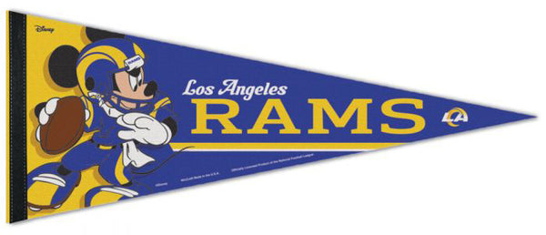 Los Angeles Rams "Mickey QB Gunslinger" Official NFL/Disney Premium Felt Pennant - Wincraft 2020