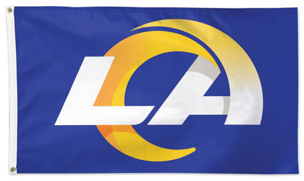 Los Angeles Rams LA-Logo-Style-On-Blue NFL Football Deluxe 3'x5' FLAG ...