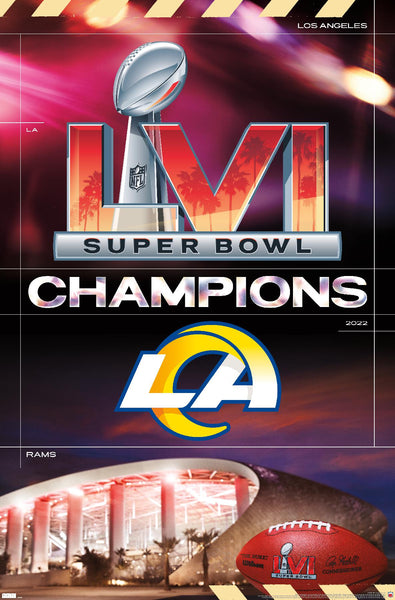 Los Angeles Rams Super Bowl LVI Champions (2022) Commemorative Poster - Costacos Sports