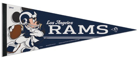Los Angeles Rams "Mickey QB Gunslinger" (Blue-and-White) Official NFL/Disney Premium Felt Pennant - Wincraft Inc.