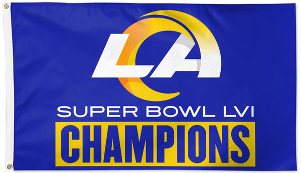 LOS ANGELES RAMS 2022 SUPER BOWL LVI CHAMPIONS NFL Pennant Flag NWT