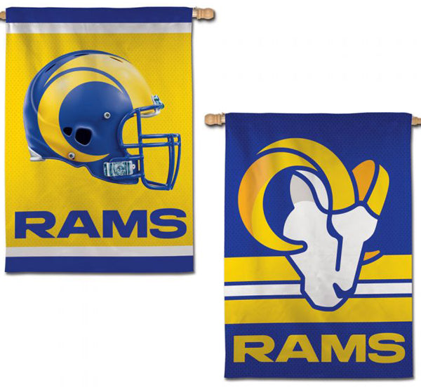 Los Angeles Rams Official NFL Football Team Logos 2-Sided 28x40 Wall BANNER - Wincraft Inc.