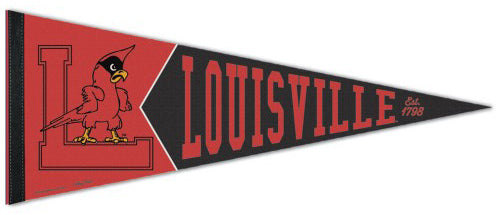 Louisville Cardinals NCAA College Vault 1950s-Style Premium Felt Collector's Pennant - Wincraft Inc.