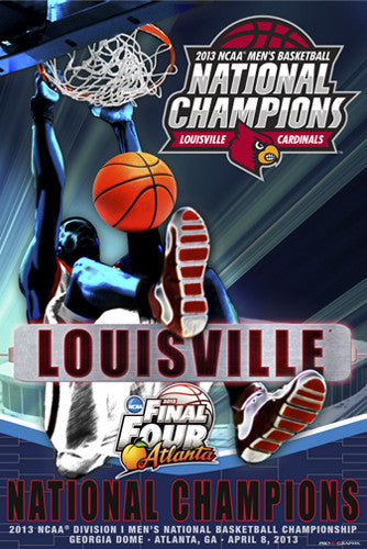 Louisville Cardinals NCAA Men's Basketball Final Four 2013 Championship Poster