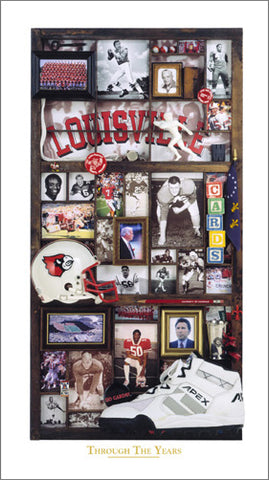 Louisville Cardinals Football Through the Years Premium Poster