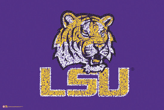 LSU Tigers Fight Song Logo Poster - L.A. Pop Inc. – Sports Poster Warehouse