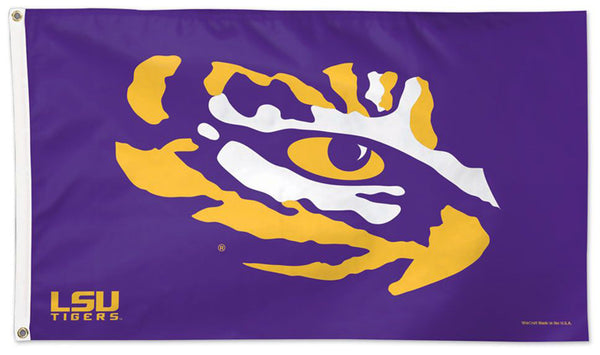 LSU Tigers "Tiger-Eye" Official NCAA Deluxe-Edition 3'x5' Flag - Wincraft Inc.