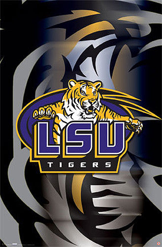 Louisiana State University LSU Tigers Official NCAA Sports Team Logo Poster - Costacos Sports