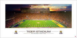 LSU Tigers Football "Tiger Stadium Saturday Night" Panoramic Poster - Rick Anderson