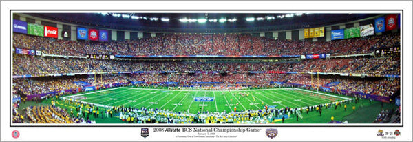 LSU Tigers BCS Championship Game 2008 vs. Ohio State Panoramic Poster Print - Everlasting Images