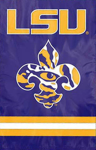 Louisiana State University LSU Tigers "Fleur-de-Lis" Premium Applique Team Banner - BSI Products