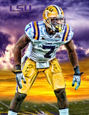 Patrick Peterson "Fearsome" LSU Tigers Football Poster - Team Spirit