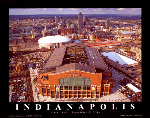 Indianapolis Colts End Zone at Lucas Oil Stadium Panoramic