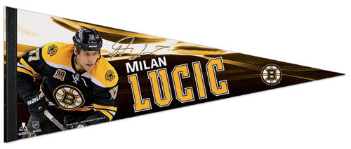 Milan Lucic "Signature" Boston Bruins Premium Felt Collector's Pennant - Wincraft 2013