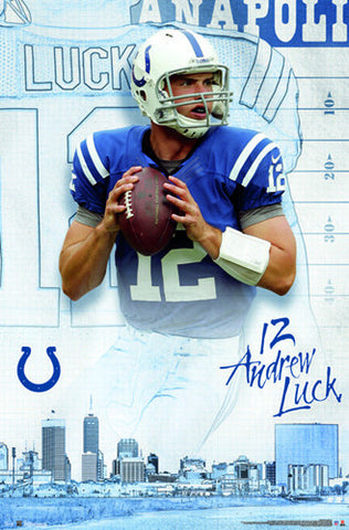 Andrew Luck "Blueprint" Indianapolis Colts Poster - Costacos 2012