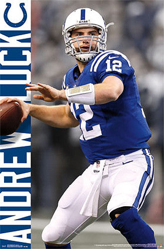 Andrew Luck "Cannon" Indianapolis Colts NFL Action Poster - Costacos Sports