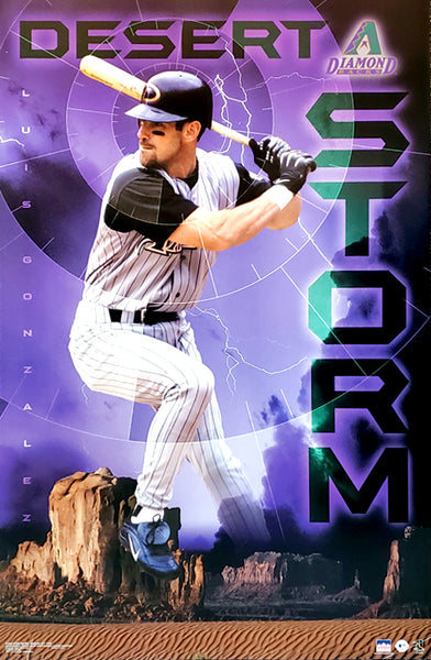 Luis Gonzalez "Desert Storm" Arizona Diamondbacks Poster - Starline 2001