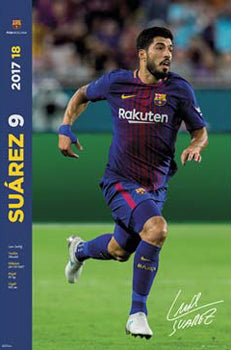 Luis Suarez "Signature Series" FC Barcelona Official La Liga Soccer Action Poster - G.E. (Spain) 2017