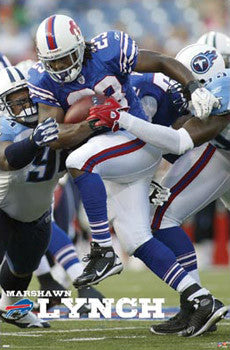 Marshawn Lynch "Power" Buffalo Bills NFL Football Action Poster - Costacos 2008