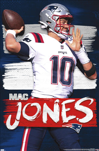 Mac Jones "Gunslinger" New England Patriots Official NFL Football Wall Poster - Costacos 2022