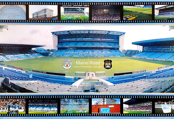 Maine Road Football Stadium "Home of City 1923-2003" Manchester City FC EPL Poster - GB 2005